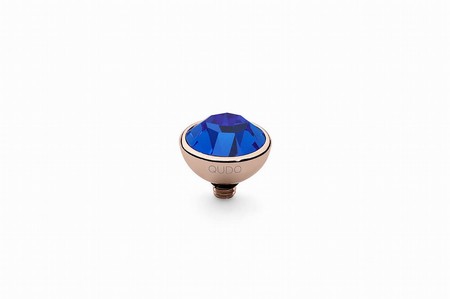 Qudo Rose Gold Topper Bottone 10mm - Sapphire